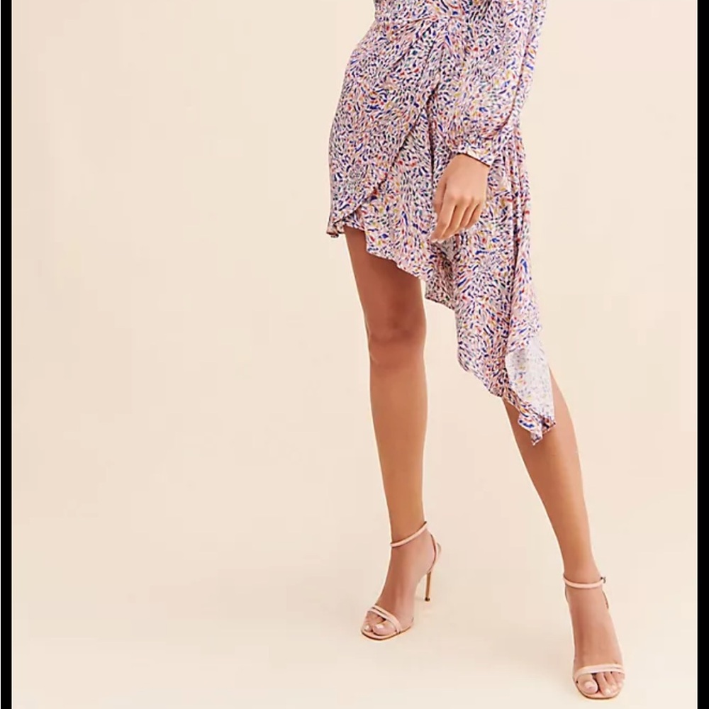 Yumi Kim One-Shoulder Floral Print Dress in Pink and Blue - Picture 3 of 5